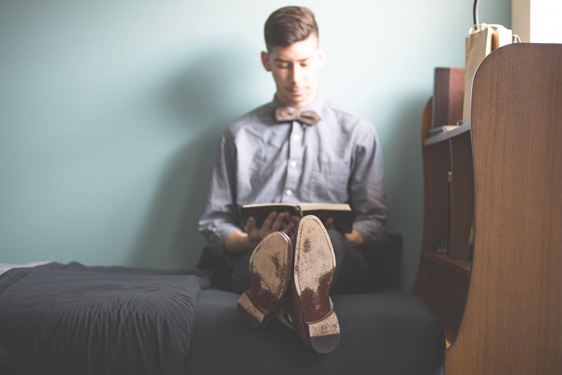 Student studying
